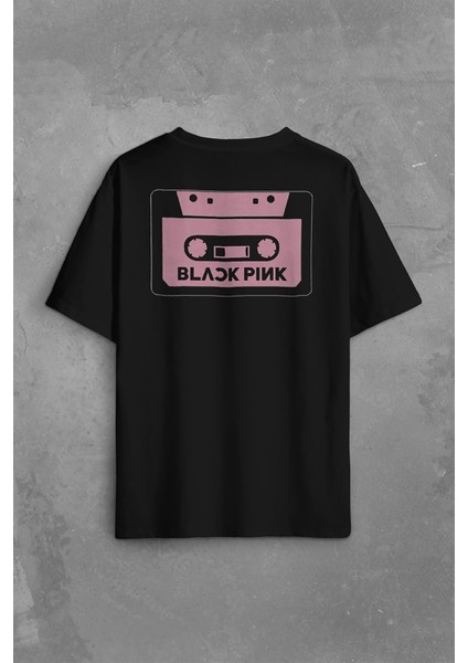 Black Pink Blackpink Kaset Müzik Güney Kore Sırt Ön Baskılı Oversize Tişört T-Shirt fiyatları