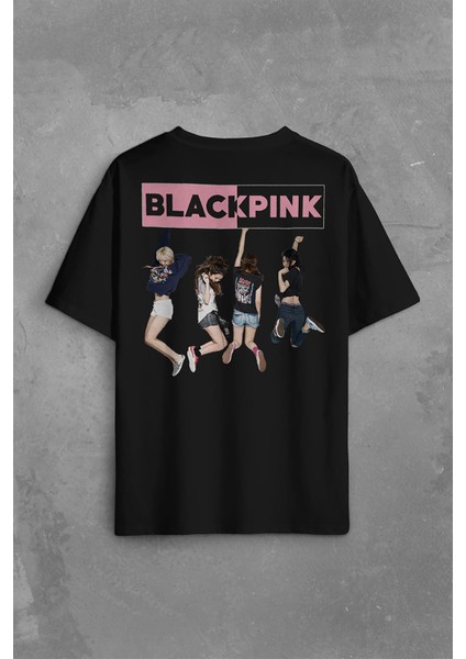 Black Pink Blackpink Kaset Müzik Güney Kore Sırt Ön Baskılı Oversize Tişört T-Shirt fiyatları