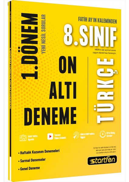 Startfen Yayınları 1. Dönem 16'lı Türkçe Deneme