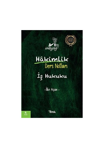 Temsil Kitap Imtiyaz Iş Hukuku Hakimlik Ders Notları