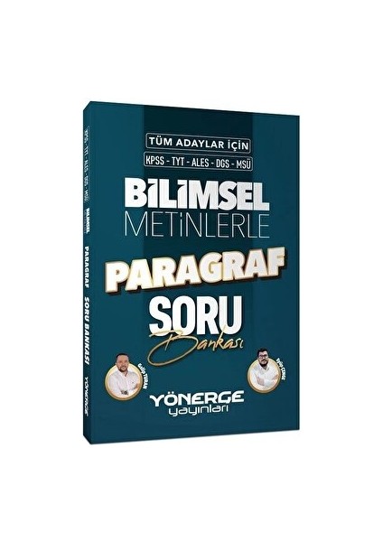 2023 Kpss Tyt Ales Dgs Msü Bilimsel Metinlerle Paragraf Soru Bankası Yönerge Yayınları