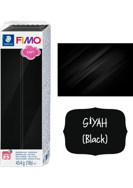 Fimo Soft Polimer Kil 454Gr. Black