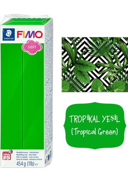 Fimo Soft Polimer Kil 454Gr. Tropical Green