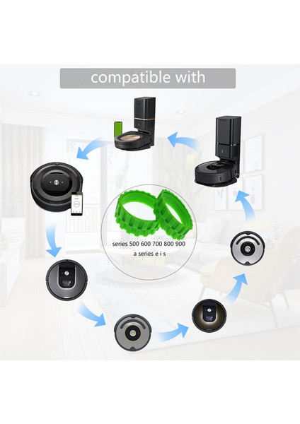 1 Çift Lastikler 500, 600.700, 800 ve 900 676 980 698 Kaymaz Yeşil (Yurt Dışından) modelleri