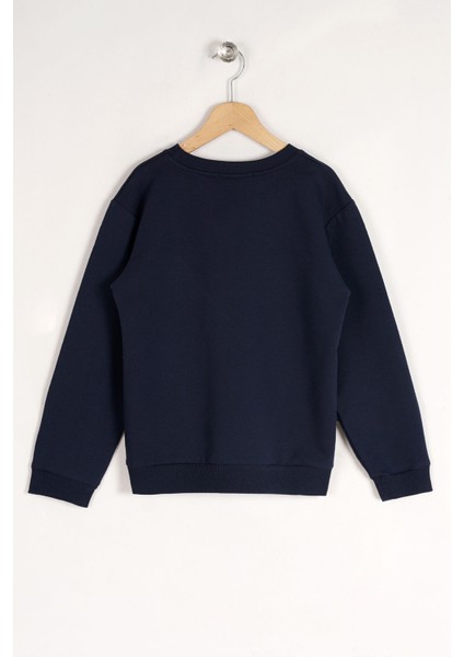 Erkek Çocuk Lacivert Renkli Bisiklet Yaka Of That Fun Baskılı Uzun Kollu Sweatshirt fiyatları