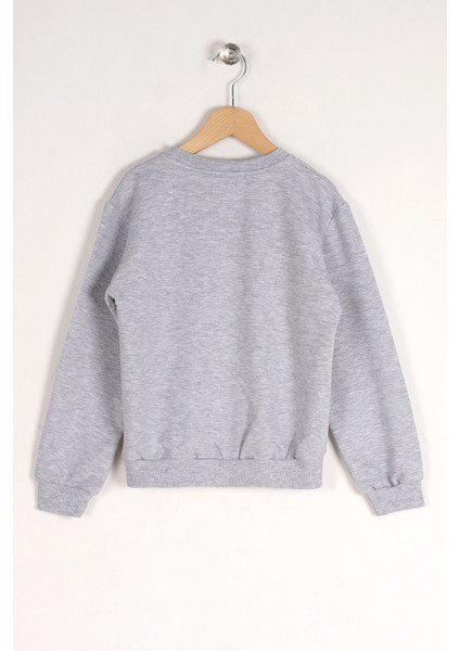 Erkek Çocuk Gri Renkli Bisiklet Yaka Of That Fun Baskılı Uzun Kollu Sweatshirt fiyatları