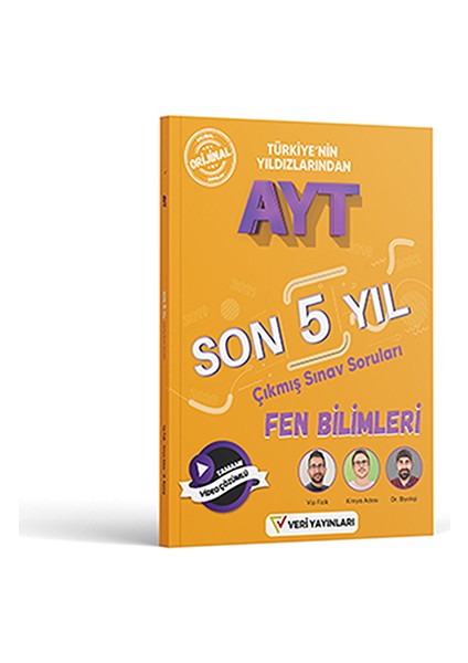 Veri Yayınları Ayt Fen Bilimleri Son 5 Yıl Video Çözümlü Orijinal Çıkmış Sorular ve Çözümleri 2023