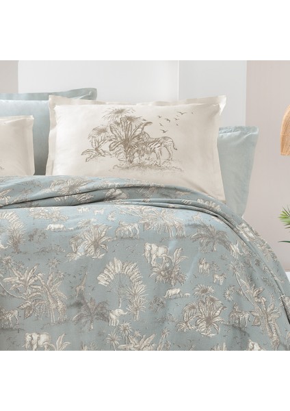 Bedding Aster Çift Kişilik Pike Takımı - Adaçayı