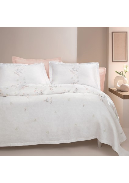 Bedding Ember Çift Kişilik Pike Takımı - Pudra