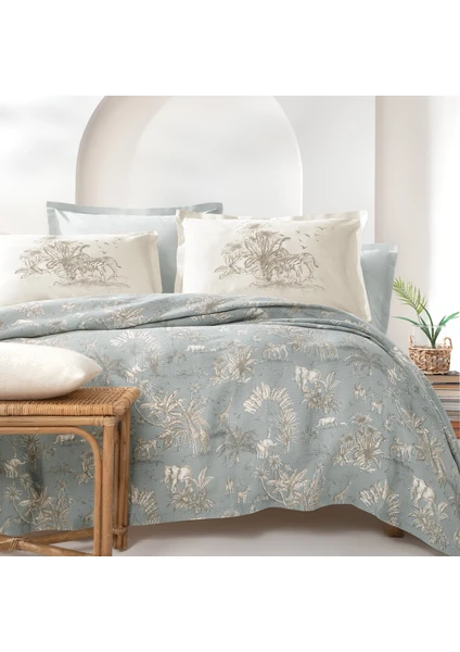 Bedding Aster Tek Kişilik Pike Takımı - Adaçayı