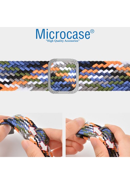 Apple Watch 8 45 mm Için Esnek Örgülü Kumaş Kordon Kayış - KY45-2 modelleri