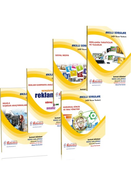 AÖF Halkla İlişkiler Reklamcılık 4. Sınıf 8. Yarıyıl Bahar Dönemi Tam Set 2023 Yeni İlkumut Yayıncılık