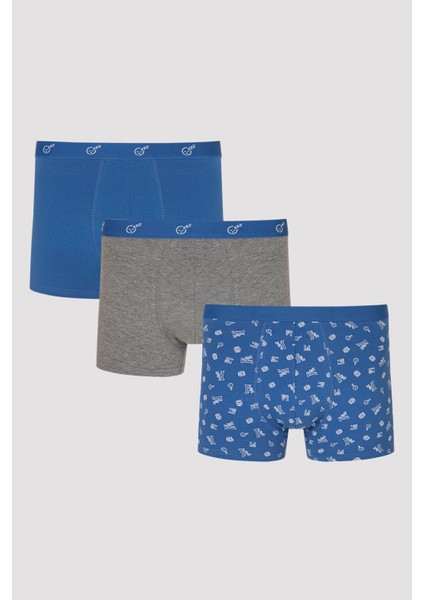 Navy Sleep 3lü Boxer