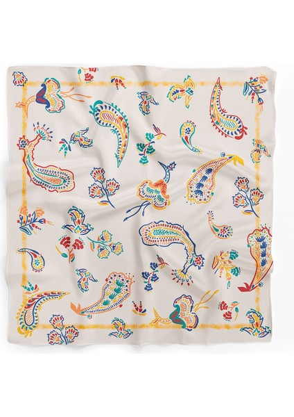 Etnik Desenli Ekru Bandana bndp-005