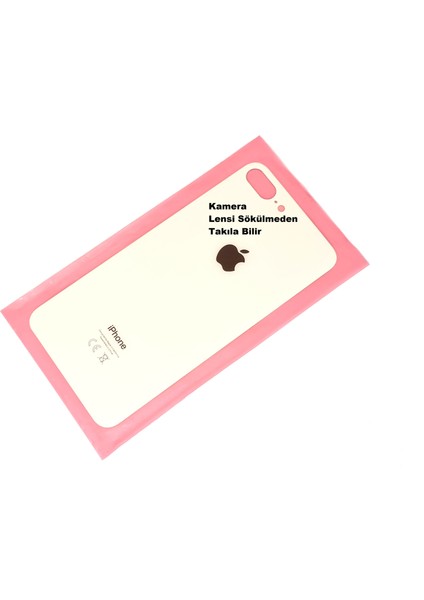 Iphone 8 Plus Arka Pil Batarya Kapağı (Cam) Gold
