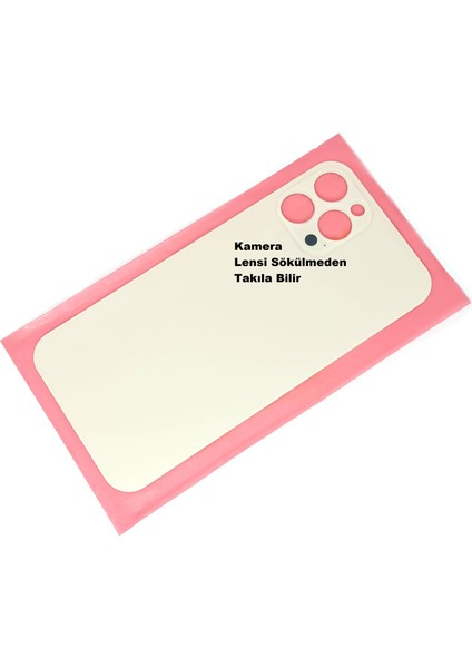 Iphone 12 Pro Max Arka Pil Batarya Kapağı (Cam) Gold