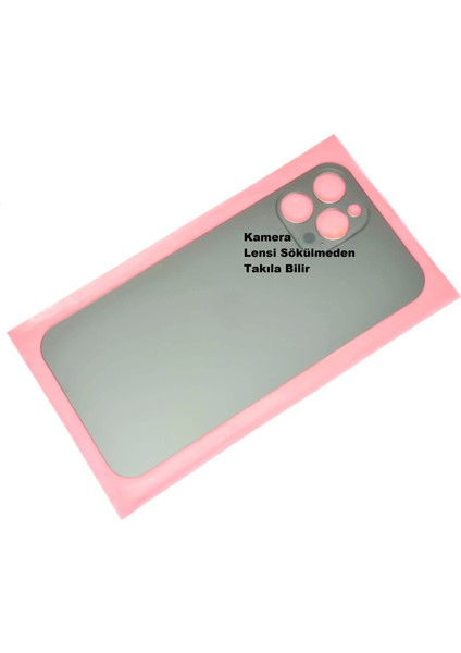 Iphone 12 Pro Max Arka Pil Batarya Kapağı (Cam) Yeşil