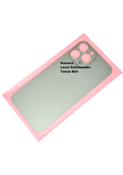 Iphone 13 Pro Max Arka Pil Batarya Kapağı (Cam) Füme