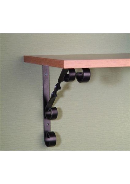 2 Adet Burgulu 20 x 20 cm Dekoratif Raf Altı Ayağı Konsol Siyah modelleri