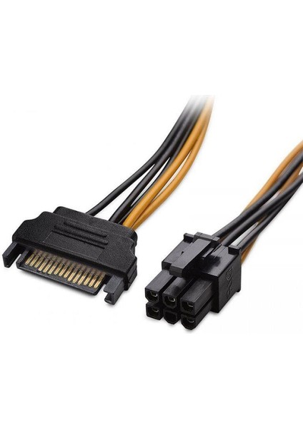 30 cm 15 Pin Sata 6 Pin Pci Express Kablo 15 Pin Erkek Sata 6 Pin Dişi Pci Exp Grafik Kartı Güç Kablo fiyatları