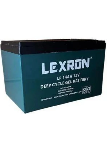 N&D Lighting Lexron 12 Volt 14AH Amper Solar Sistem ve Elektrikli Araç Jel Akü