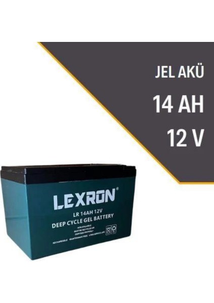 N&D Lighting Lexron 12 Volt 14AH Amper Solar Sistem ve Elektrikli Araç Jel Akü