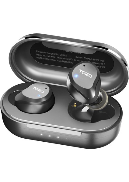 Nc9 Pro Ip-X7 Suya Dayanıklı 4 Mikrofon Derin Bass Özellikli Anc Aktif Gürültü Engelleyici Kulakiçi Kablosuz 5.3 Bluetooth Kulaklık( Tozo Türkiye Garantili )