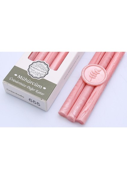 Mühür Mumu Çubuk 11MMX120MM 10 Lu Paket Model: 655 Saten Pembe