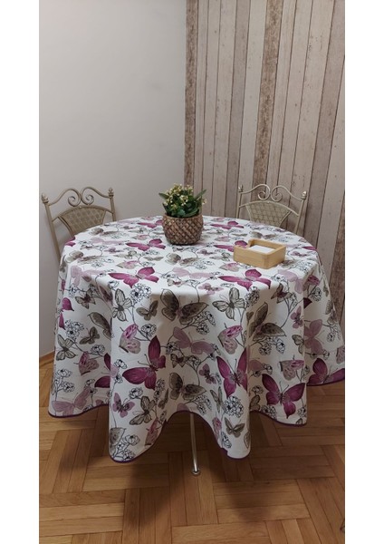 Duck Kumaş Yuvarlak Yemek Masası Örtüsü