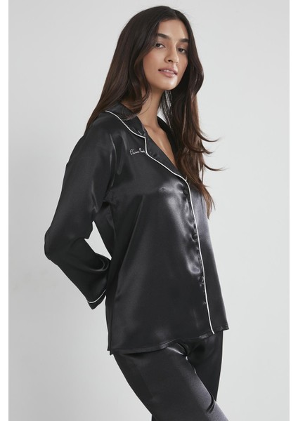 Saten Biyeli Pijama Takımı - 1200 fiyatları