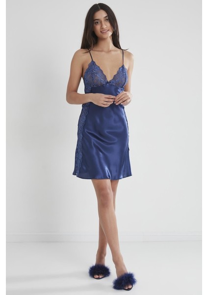 Saten Gecelik - 624 Lacivert fiyatları