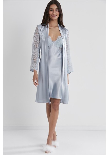 4025 Ikili Saten Gecelik - Sabahlık Takımı fiyatları