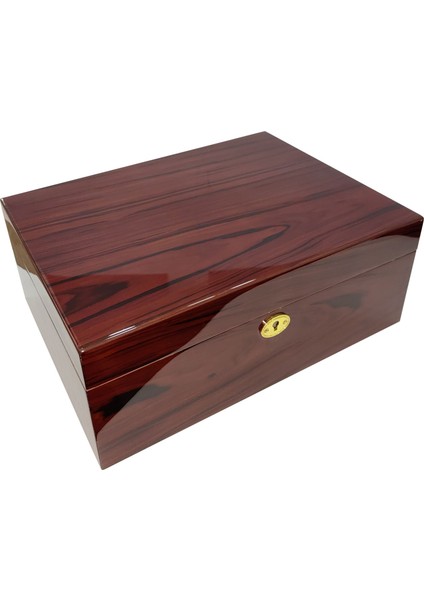 Bordo Anahtarlı Humidor Puro Kutusu RC63
