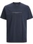 Bisiklet Yaka Düz Lacivert Erkek T-Shirt Jprblulogo Ss Tee Crewneck 1