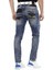 CD482 Sokak Tarzı Parçalı Mavi Erkek Jeans 4