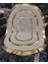 Gold Varaklı Oval Peluş Halı & Paspas 140 x 200 Cm 1
