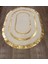 Gold Varaklı Oval Peluş Halı & Paspas 140 x 200 Cm 2