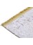 Gold Varaklı Kuş Ayağı Modelli Beyaz Peluş Halı 140 x 200 Cm 5