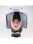 Dual Visors Motosiklet 3 4 Açık Yüz Yarı Tam Vizör Beyaz Xxl (Yurt Dışından) 2