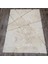 Beyaz Gold Bordürlü Peluş Halı 140 x 200 Cm 4
