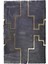 Antrasit Gold Çizgili Peluş Halı 170 x 240 Cm 1