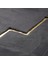 Antrasit Gold Çizgili Peluş Halı 80 x 150 Cm 5