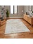 Beyaz Gold Bordürlü Peluş Halı 80 x 150 Cm 1