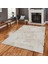 Beyaz Gold Bordürlü Peluş Halı 80 x 150 Cm 2