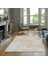 Beyaz Gold Bordürlü Peluş Halı 80 x 150 Cm 3