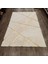 Beyaz Gold Bordürlü Peluş Halı 80 x 150 Cm 5