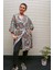 Desenli Uzun Kimono Elbise 4