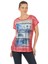 Oversize Flamingo Desenli Kadın T-Shirt - Kısa Kol Rahat Günlük 3
