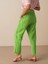 %100 Keten Regular Fit Pantolon 4
