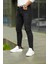 Erkek Antrasit Lazerli Skinny Fit Jean Pantolon 1